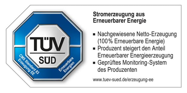 Tüv Süd - Stromerzeugung aus Erneuerbarer Energie